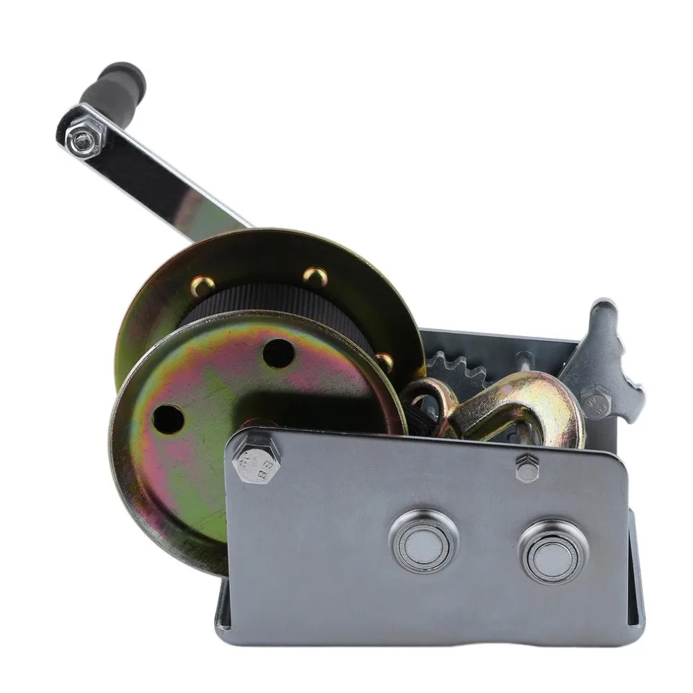 

2500lbs Manual Hand Winch With Webbing Sling Boat Trailer Caravan 6M 19ft Strap Length Marine Puller Lifting Sling Tool