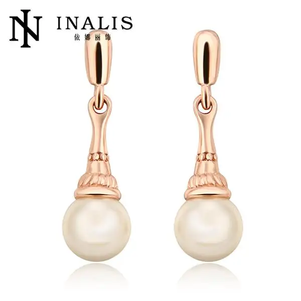E851 Wholesale Nickle Free Antiallergic 18K Real Gold Plated Earrings For Women New Fashion Jewelry Shipping | Украшения и