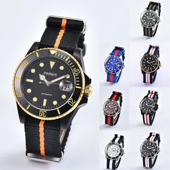 

40mm Parnis Sapphire Crystal Miyota Automatic Men's Watch Ceramic Rotating
