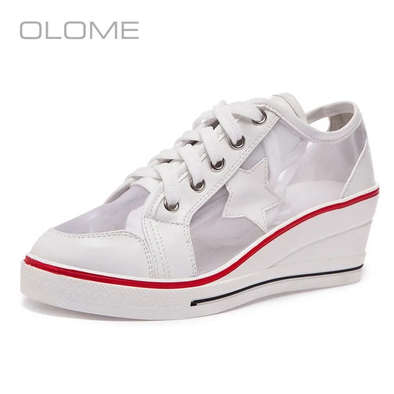 

OLOME Summer Wild Hollow slope with net sand shoes thick bottom muffin bottom single shoes bottom with mesh shoes women