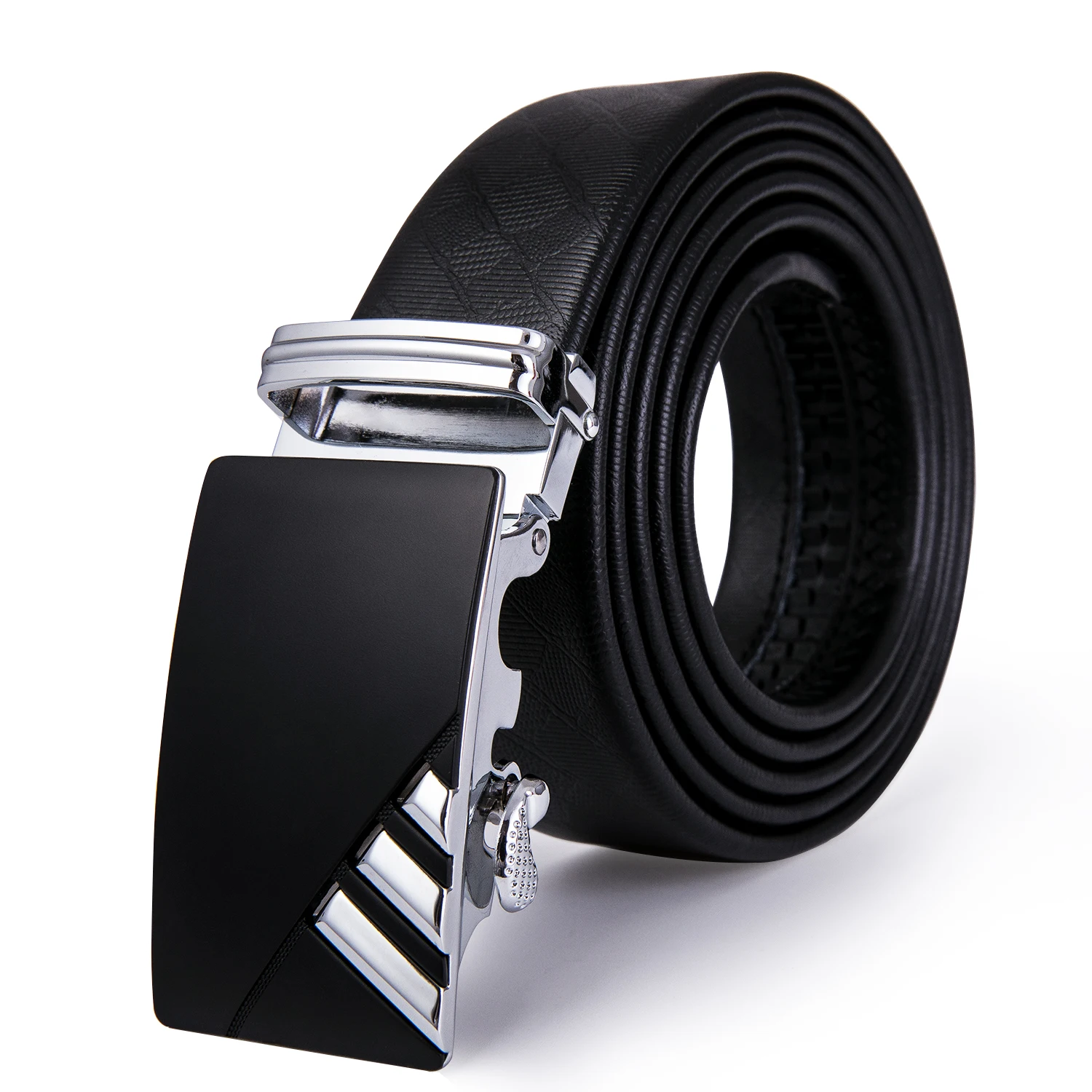 Cinturón De Hombre Hi-tie Cinturón De Negocios Negro Estilo Cinturón De Hombre Hi-tie Cinturón De Negocios Negro Estilo