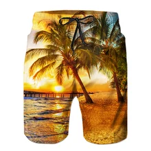 Мужские Гавайские шорты, мужские облегающие шорты, Летние Гавайские повседневные мужские шорты с цветочным принтом