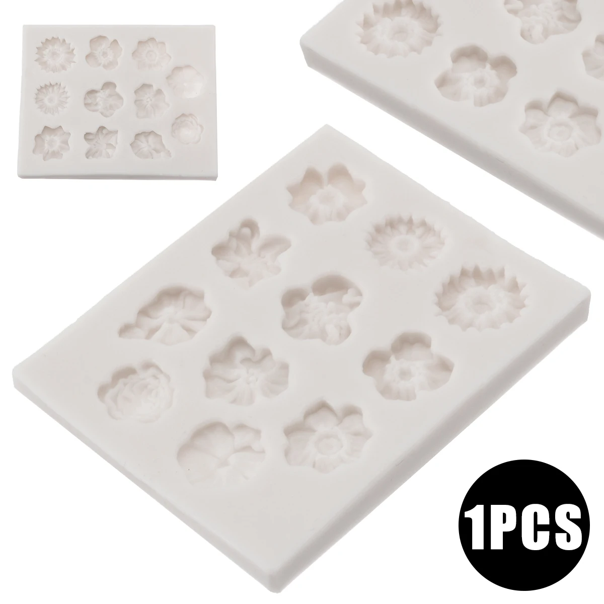 New Silicone Rose Flower Fondant Mould Kitchen DIY Flower Cake Mold Easy Reusable Chocolate Sugar Cake Mold Decor