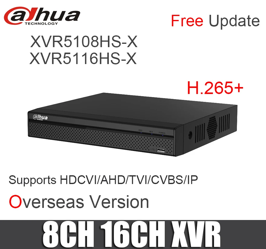 

Dahua XVR5108HS-X XVR5116HS-X 8ch 16ch Penta-brid 1080P Compact 1U Digital Video Recorder replace XVR5108HS XVR5116HS XVR