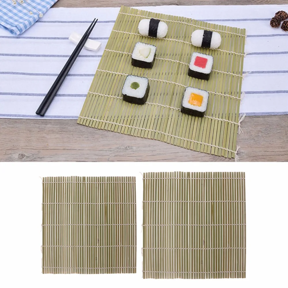 New Bamboo Sushi Mat Onigiri Rice Roller Rolling Pad Mats Maker Tool