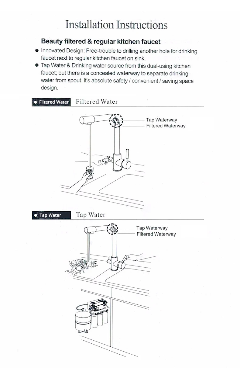 Water Filter Taps Kitchen Faucet Mixer Kitchen Taps Mixer Sink Faucets Water Purifier Tap Kitchen Mixer Filter Tap 866101 pot filler faucet