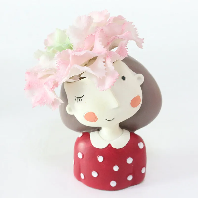 Flone European Style Succulent Plants Planter Pot Flower Girl Plants Vase Mini Bonsai Plants Flower Pot Home Office Decor Craft (33)