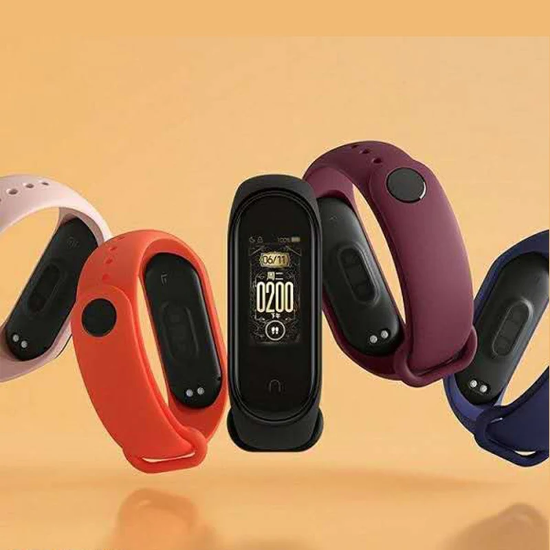 В наличии 2019 Новинка Xiaomi Mi Band 4 Смарт Miband NFC браслет для фитнеса с пульсометром 135