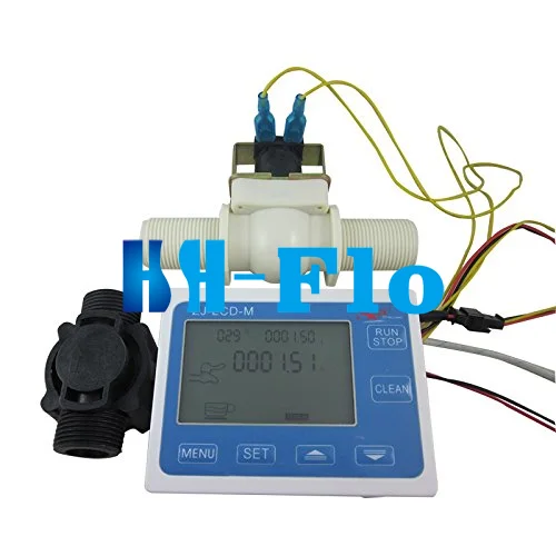 

G1/2" Water Flow Control LCD Display+Flow Sensor Meter+Solenoid Valve