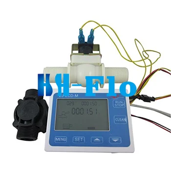 

G1/2" Water Flow Control LCD Display+Flow Sensor Meter+Solenoid Valve