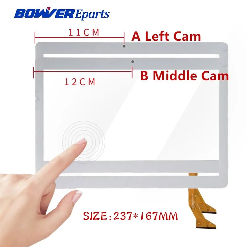 ecran tactile touchscreen digitizer 10inch YOTOPT K107 Blanc 