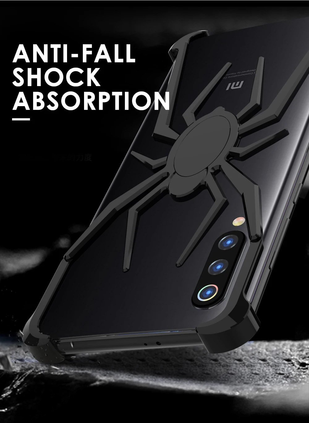 Spider The element stents for Xiaomi Black shark 2 Case Cover for Xiaomi 9 Luxury shockproof Coque