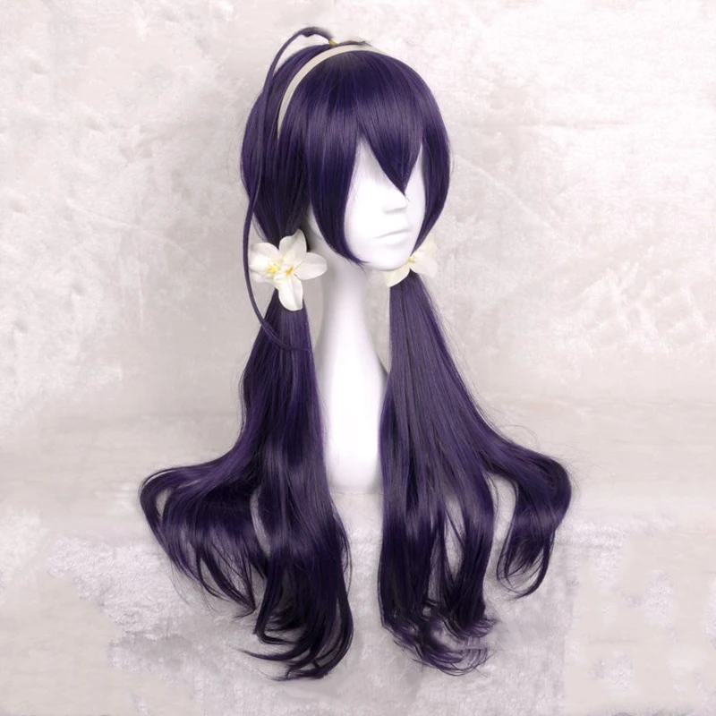 Halloween Bungou Stray Dogs Kyouka Izumi Dark Purple Long Straight Synthetic Hair for Adult
