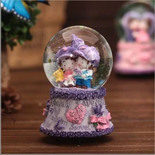 Crystal ball rotating music box music box