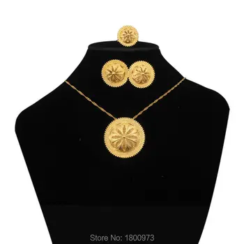

New Vintage Ethiopian Wedding Jewelry Sets18k Gold Color Jewelry Bridal Noble Jewelry Sets for Women