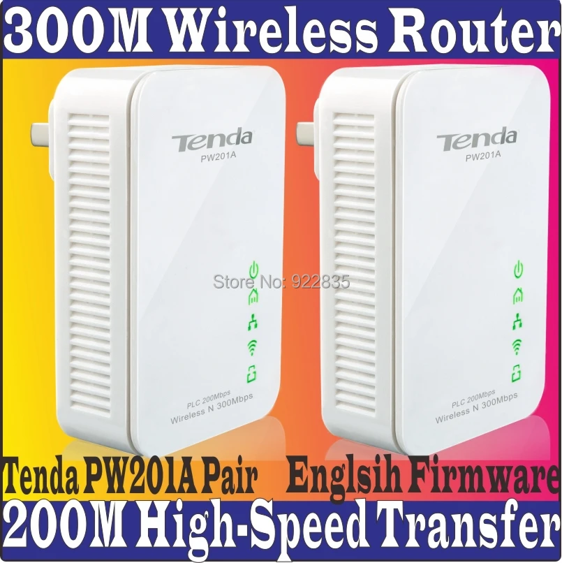 Englishfirmware 2 Tenda PW201A Беспроводной сетевой адаптер Ethernet Сетевой удлинитель N300 точку доступа Wi-Fi 300 м клавиш