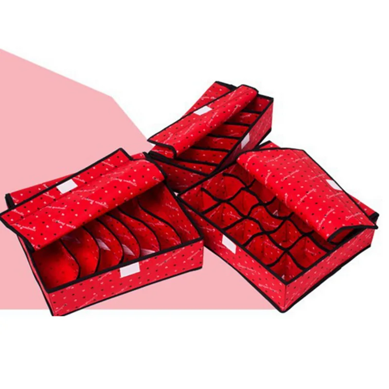 Многоразмерные красочные коробки для хранения бюстгальтеров органайзер, ящики для хранения шарфы носок Разделитель с крышкой коробки для шкафов аксессуары оптом
