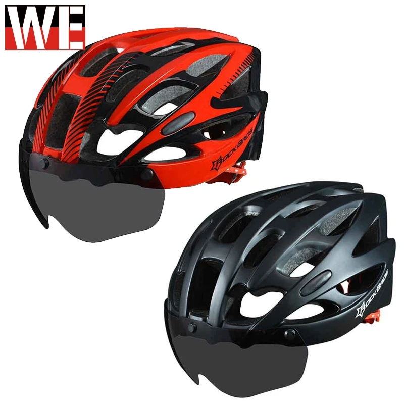 ROCKBROS шлем для мотоцикла мопеда с солнцезащитными очками ветрозащитный интегрированный литой сверхлегкий MTB езда Электрический скутер шлем