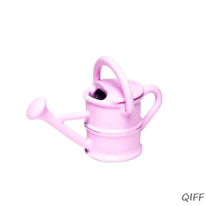 1:12 Dollhouse Watering Can Garden Sprinkle Flower Pot Miniature Decor Doll House Accessories Classic Toys Color send randomly