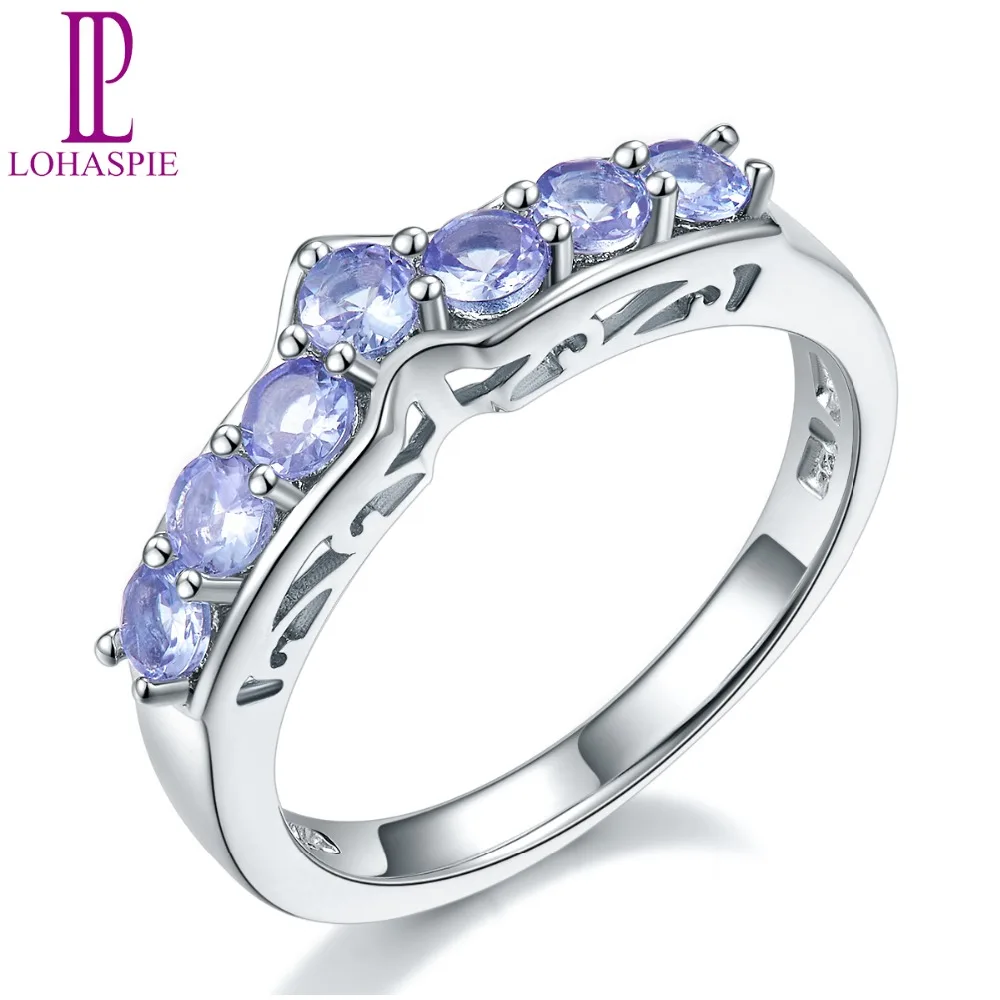 Обручальные кольца из натурального циркония LP серебра 925 пробы с натуральным