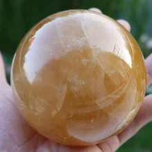 Ddh001700 Натуральный Цитрин Кальцита Кварцевый Сфера Ball Исцеление 100 ММ+ Подставка