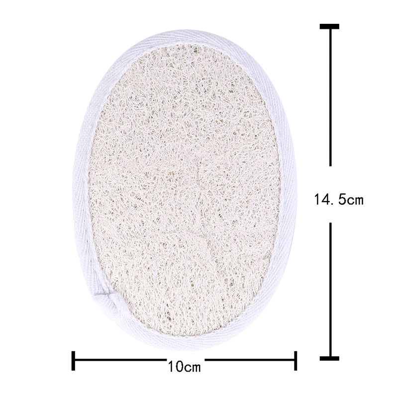 1х натуральная кожа моющая прокладка для тела мягкая отшелушивающая губка для тела с ремешком для спины губка с ручкой для ванны и душа Массажная щетка для спа-скруббера - Цвет: 14.5cm