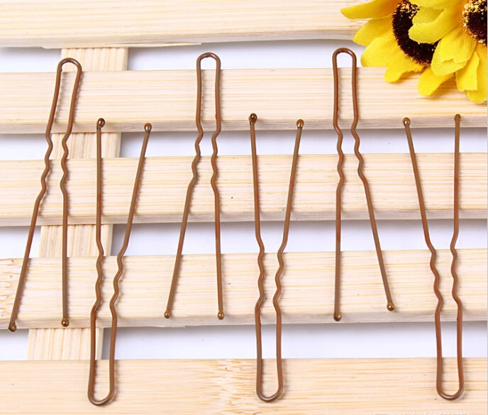 

Bobby Pins Brown Hairpins professional makeup hair maker accessory round toe hair clip 100pcs/lot bobby pins retail/wholesale