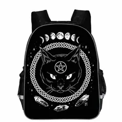 Новинка, рюкзак с изображением будильника, Черный кот для подростков, для мальчиков и девочек, для малышей, с изображением животных, для