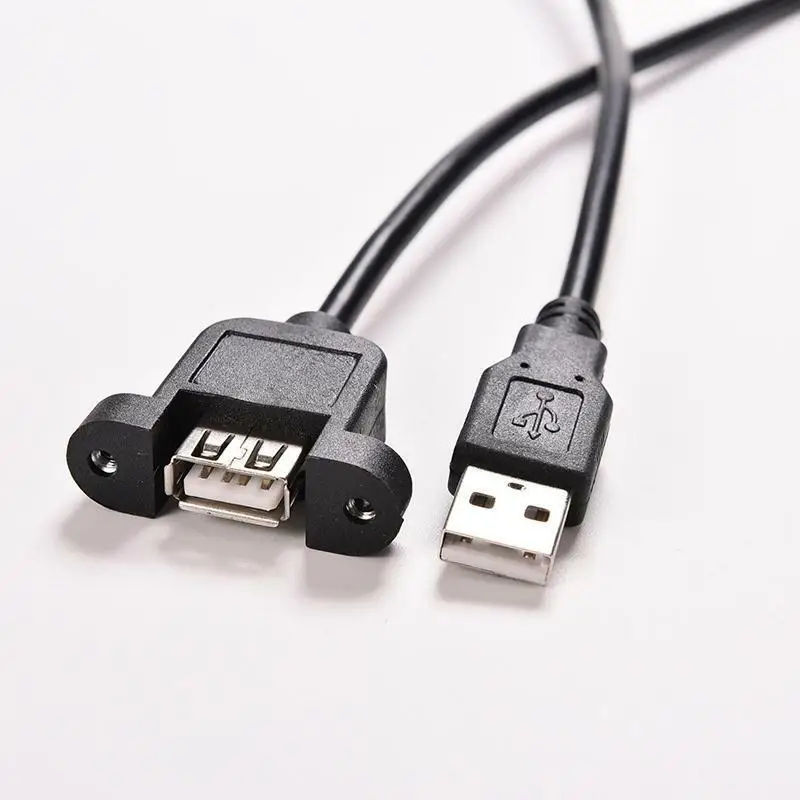 

USB 2.0 Male to Female Extension Cable Panel Mount Extender Port Cable