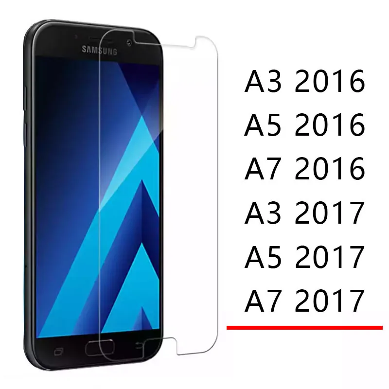 Защитное стекло для Samsung A3 A5 A7 2016 2017 закаленное Защита экрана Galaxy A 3 5 7 A52017 A32017 A72017