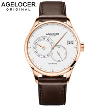 Top Luxury Switzerland Brand AGELOCER Men Automatic Watches Men’s Clock Man Gold Waterproof Wrist Watch relogio masculino