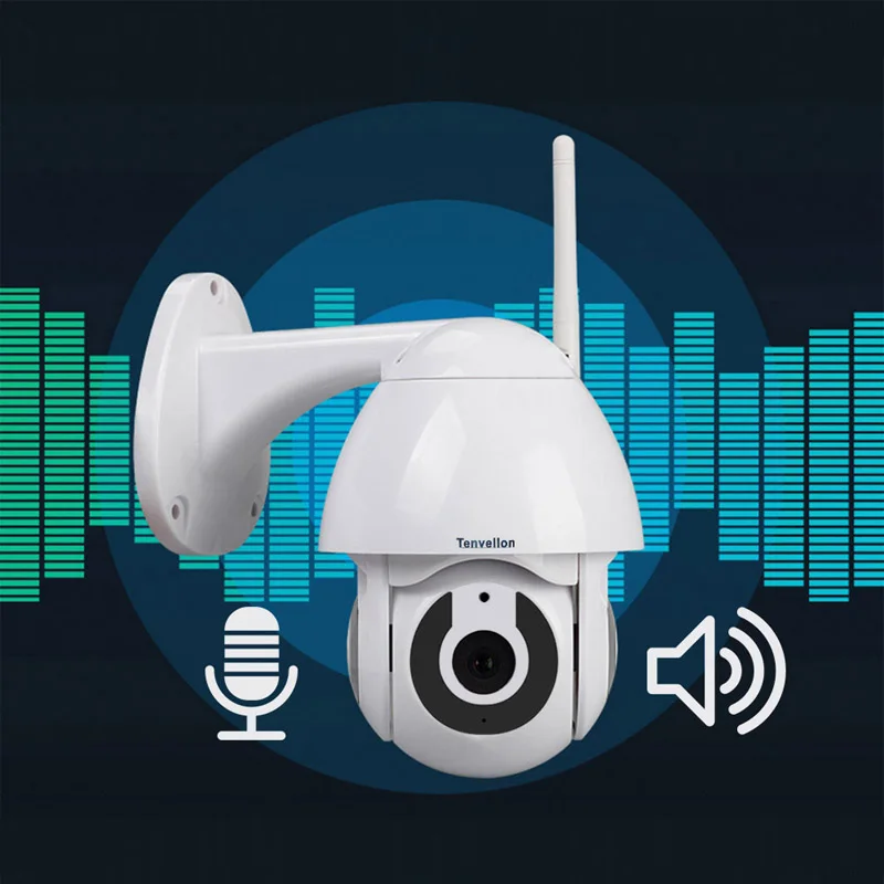 Камера видеонаблюдения V380 водонепроницаемая купольная PTZ камера Wi Fi 1080P|Камеры