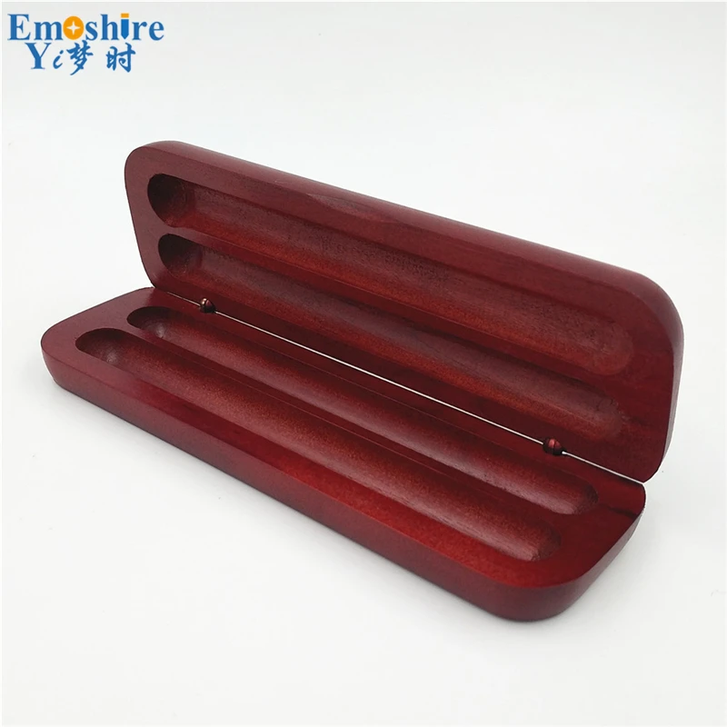 Emoshire Factory direct wooden double branch pen box boxery box popular new mahogany gift box custom (6)