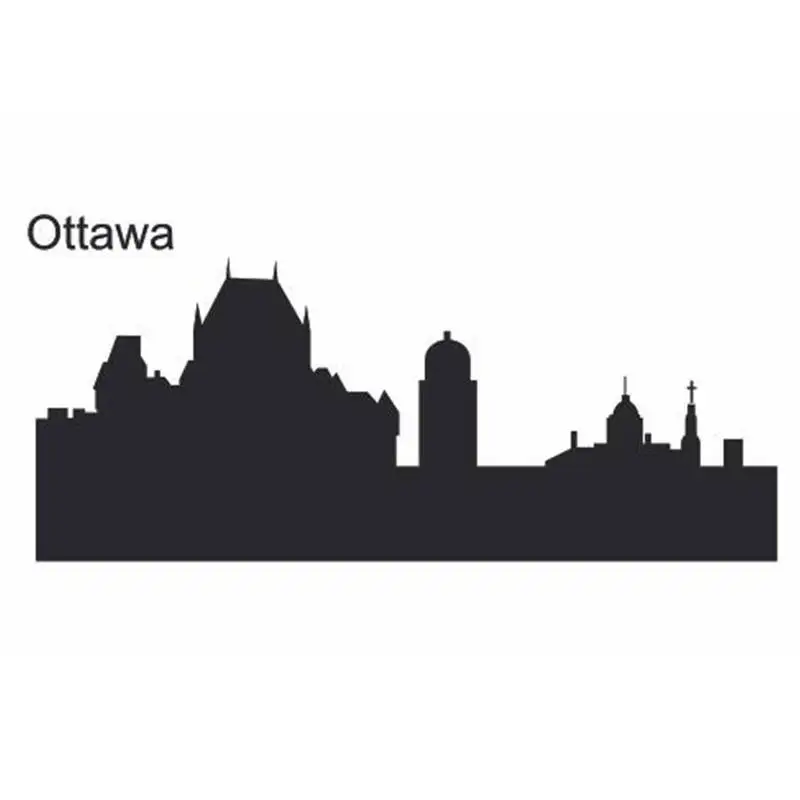 

OTTAWA City Decal Landmark Skyline Wall Stickers Sketch Decals Poster Parede Home Decor Sticker