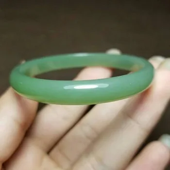 

H49#Russian material and Tian Yubing bottom powder green jasper bracelet