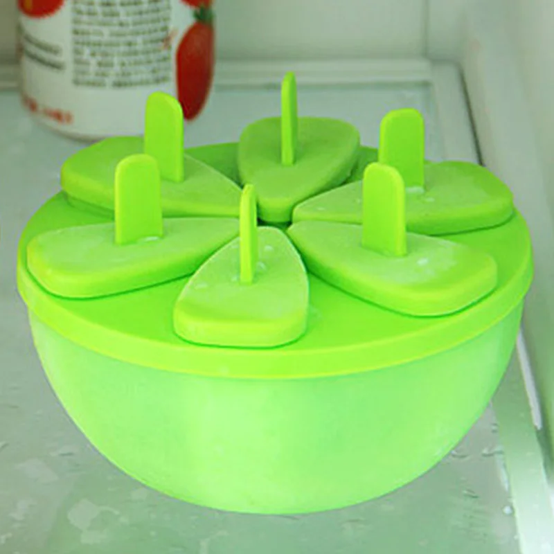 6 шт. формы для Фруктового мороженого на палочке кухонные инструменты прямоугольной формы многоразовые DIY Мороженое Поп формы для выпечки - Цвет: green