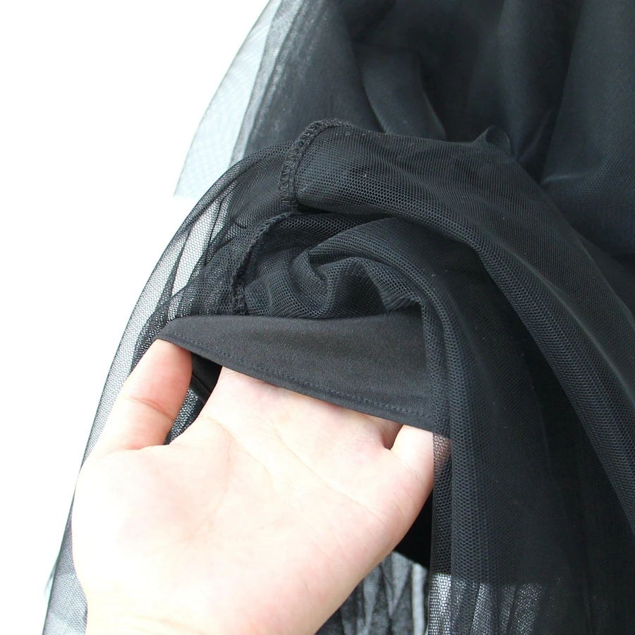 Осень зима необычная черная Нижняя юбка под платье Половина скользящая юбка женское нижнее белье