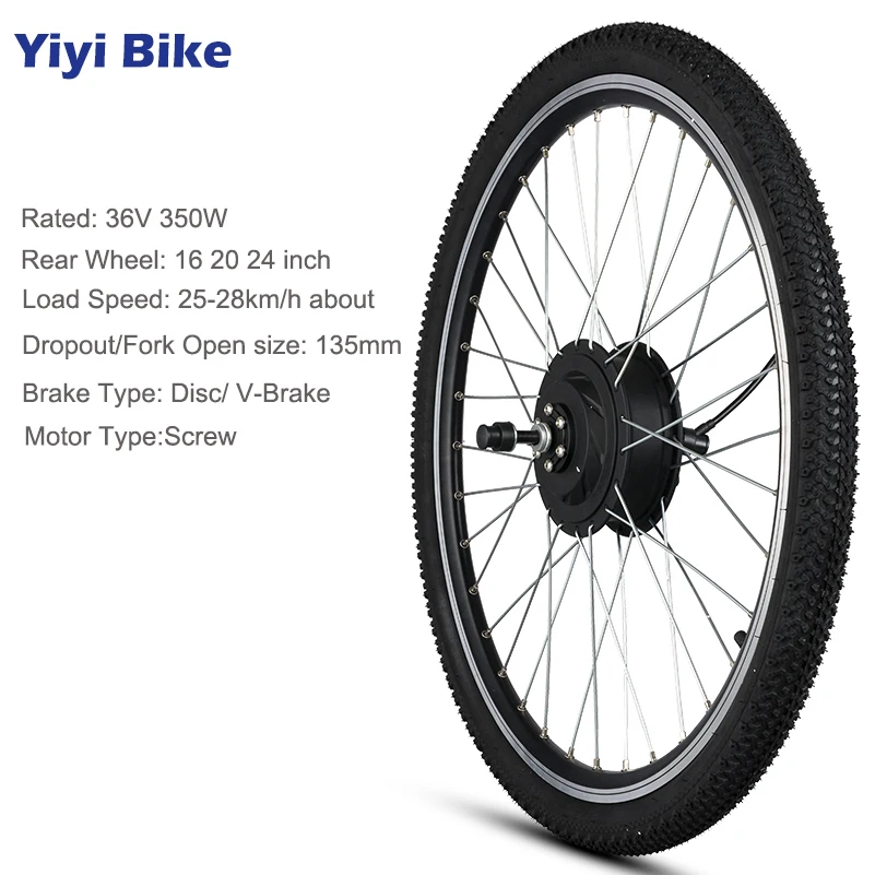 Clearance Motor Bike eletrica 36V 350W Hub Motor e bike Kit Electric Bike Conversion Kit KT BLDC Controller LCD3 Rear Motor Wheel 16 20 24 1