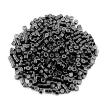 1000 шт 5 мм Силиконовые накладные микро-шарики кольца трубка для наращивания человеческих волос Инструменты для наращивания без повреждения волос