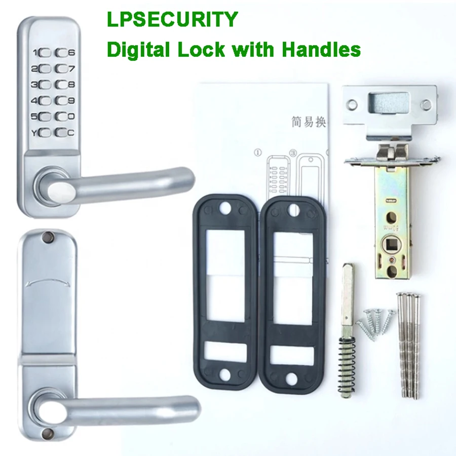 Handle Lock Combination Door Lock Code lock Mechanical Waterproof Golden Bolt LockKeyboard combination padlock password lock combination locks