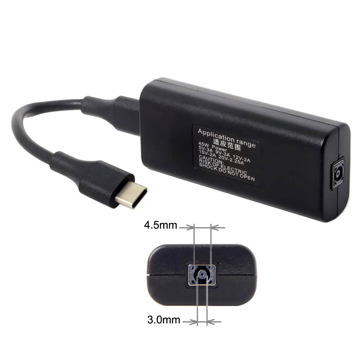 Zihan разъем 4 5*3 0 мм HP Dell вход постоянного тока в USB C Type зарядный кабель 45 Вт для Macbook