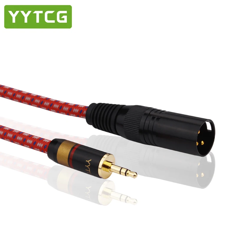 YYTCG высококачественный стерео джек 3 5 мм к XLR папа контактный аудио кабель для iphone