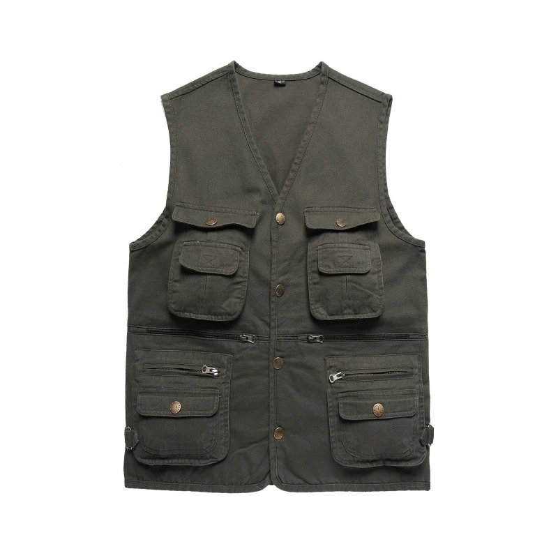 

Multi Pockets Hiking Vest For Men Women Outdoor Camping Trekking Vests 100% Cotton Outdoor Breathable Clothes Photography Vests