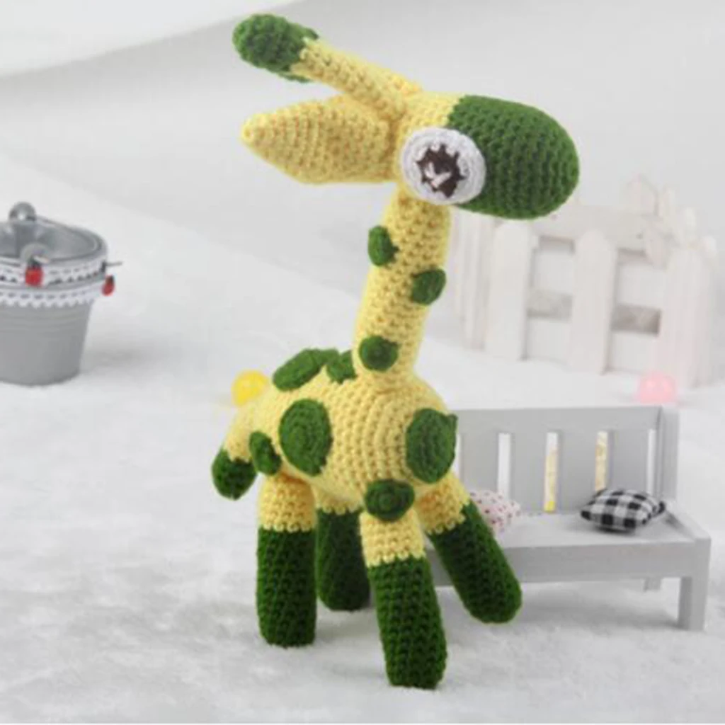 3D Giraffe Crochet Doll Kit for Kids Children Learn to Knitting Stuffed Toy