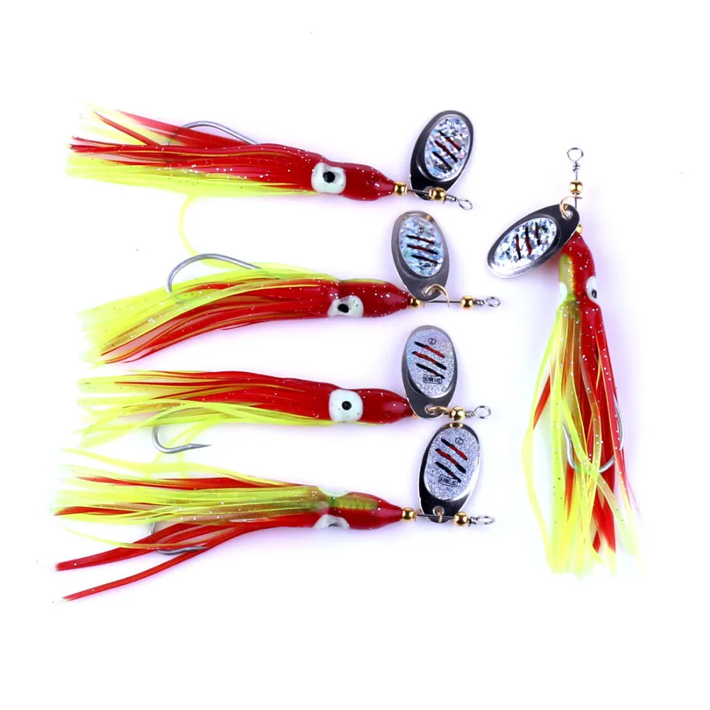 

Pike Spinners Spoon Metal Bait Sea Squid Fishing Lure Tackle Trout Tackle 3PCS Spinning Spoonbait Rotating Artificial Fake Baits