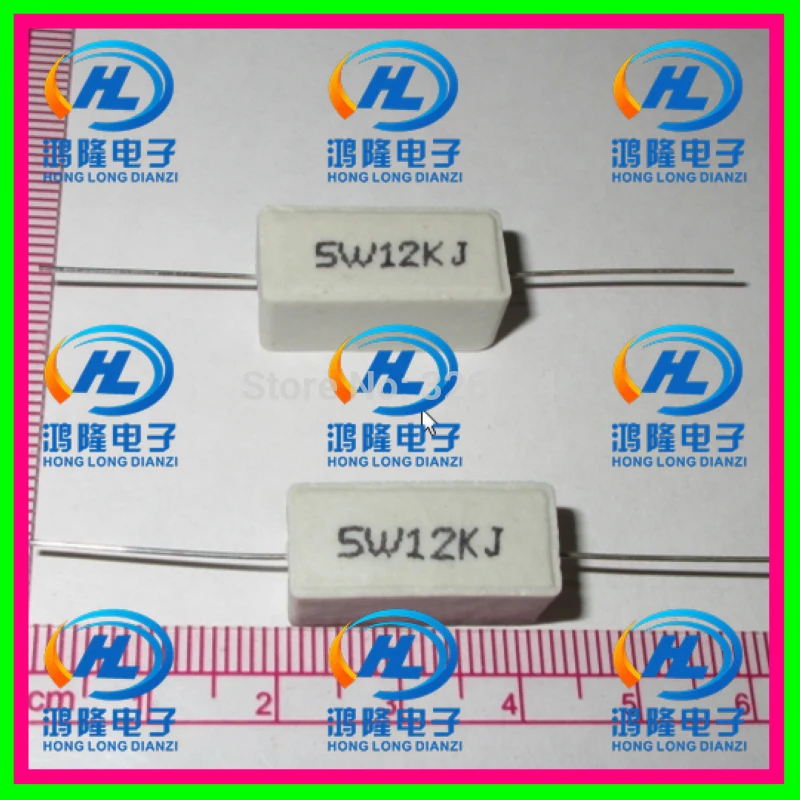 (10pcs/lot) 5W 12K ohm +/-5% / 5W 12K ohm 5% / 5W 12KRJ /5W12KJ