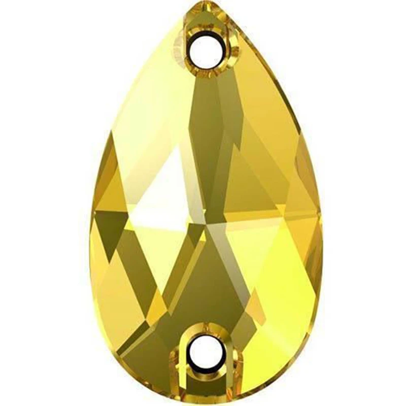 

Light Topaz 3230 Drop 7x12 10.5x18 13x22 17x28mm Sew on Stones Flat back Rhinestones Sewing Crystal Beads Dress Paste Stone