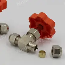 Труба OD 6mmNeedle клапан никелированная латунная вилка