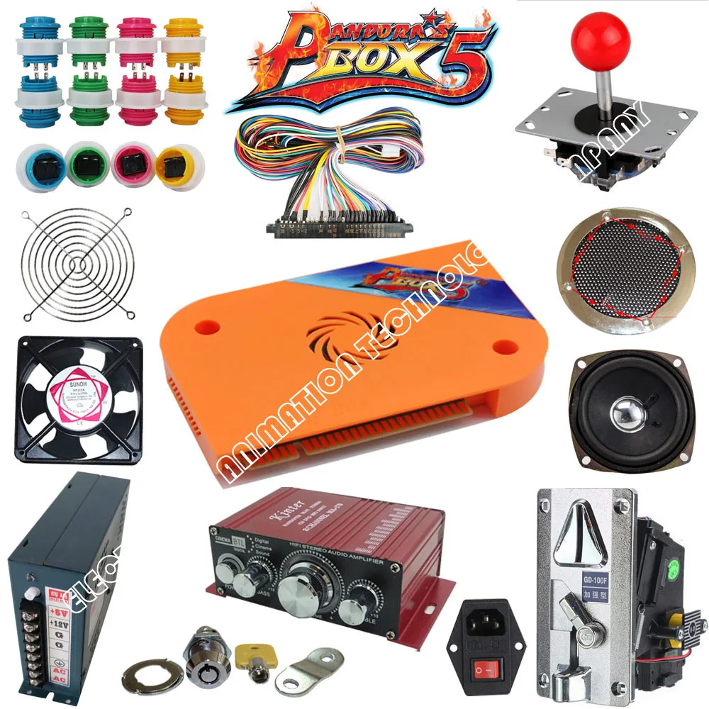 

Arcade parts Bundles kit With 680 in 1 Pandora's Box 4s , LED Joystick American button Microswitch Jamma Harnes