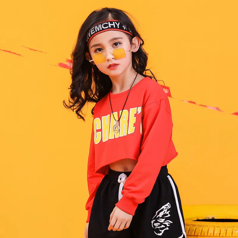 Summer 2019 baby girls clothing set 6 8 10 12 14 16 Years hip hop dance costumes kids jazz girls boutique outfits 140 160 180  (6)